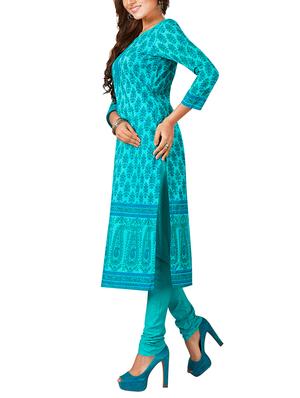 printed unstitched churidaar suit - 15782426 - Standard Image - 2