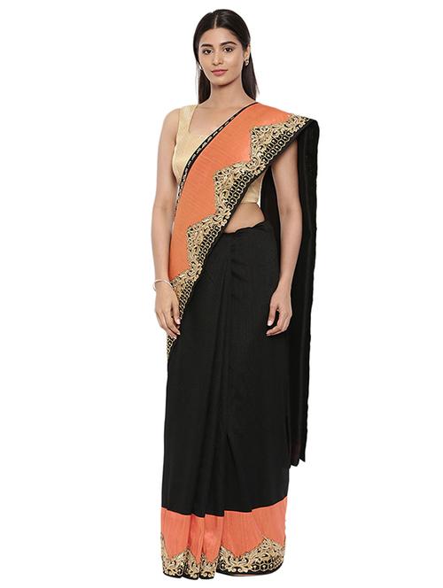 embroidered banarasi saree with blouse - 15782881 - Very Small Image - 1