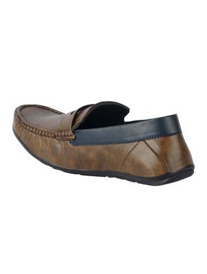 green pu handicraft loafers - 15784135 - Standard Image - 2