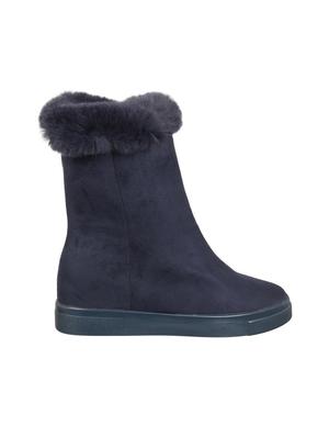 navy ankle zipper boots - 15786648 - Standard Image - 2