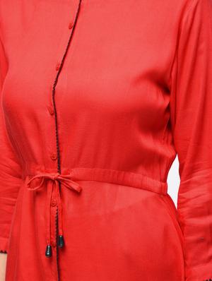 high low solid kurti - 15788593 - Standard Image - 5