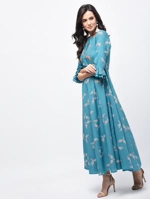 embroidered a-line kurta - 15792480 - Standard Image - 2