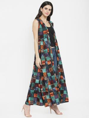 Printed flared regular shrug - 15792937 - Standard Image - 2