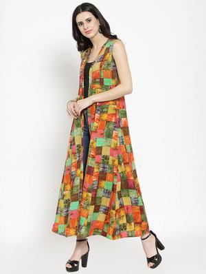 Printed flared regular shrug - 15792938 - Standard Image - 2