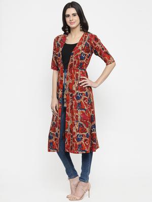 printed front drawstring shrug - 15792939 - Standard Image - 2