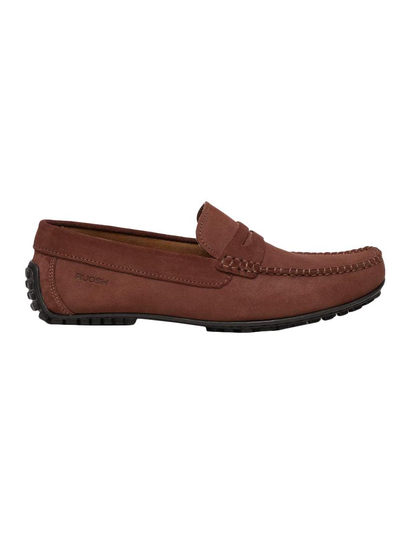 red Leather slip on loafers - 15793149 - Zoom Image - 2