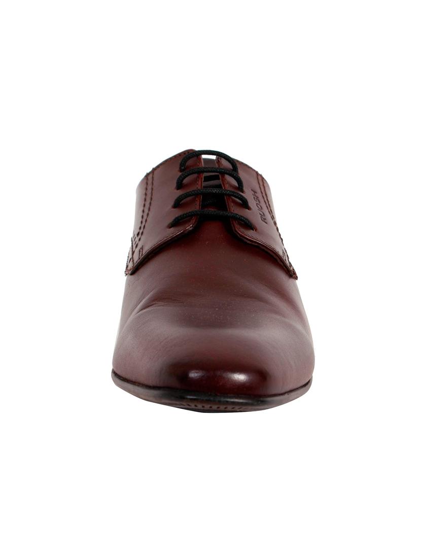 maroon Leather lace-up derbys - 15793254 - Zoom Image - 2
