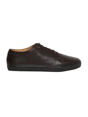 brown Leather lace up sneakers - 15793351 - Standard Image - 2
