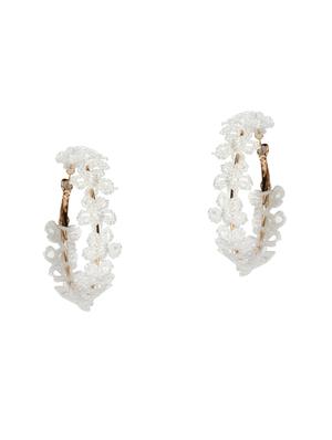 white gold plated hoop earring - 15793933 - Standard Image - 2