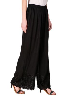 chikankari detail flared palazzo - 15795965 - Standard Image - 2