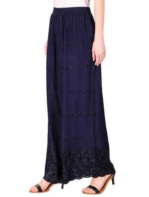 chikankari detail flared palazzo - 15795967 - Standard Image - 2