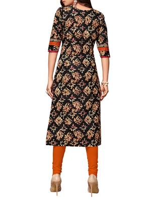 printed straight kurta - 15796044 - Standard Image - 2