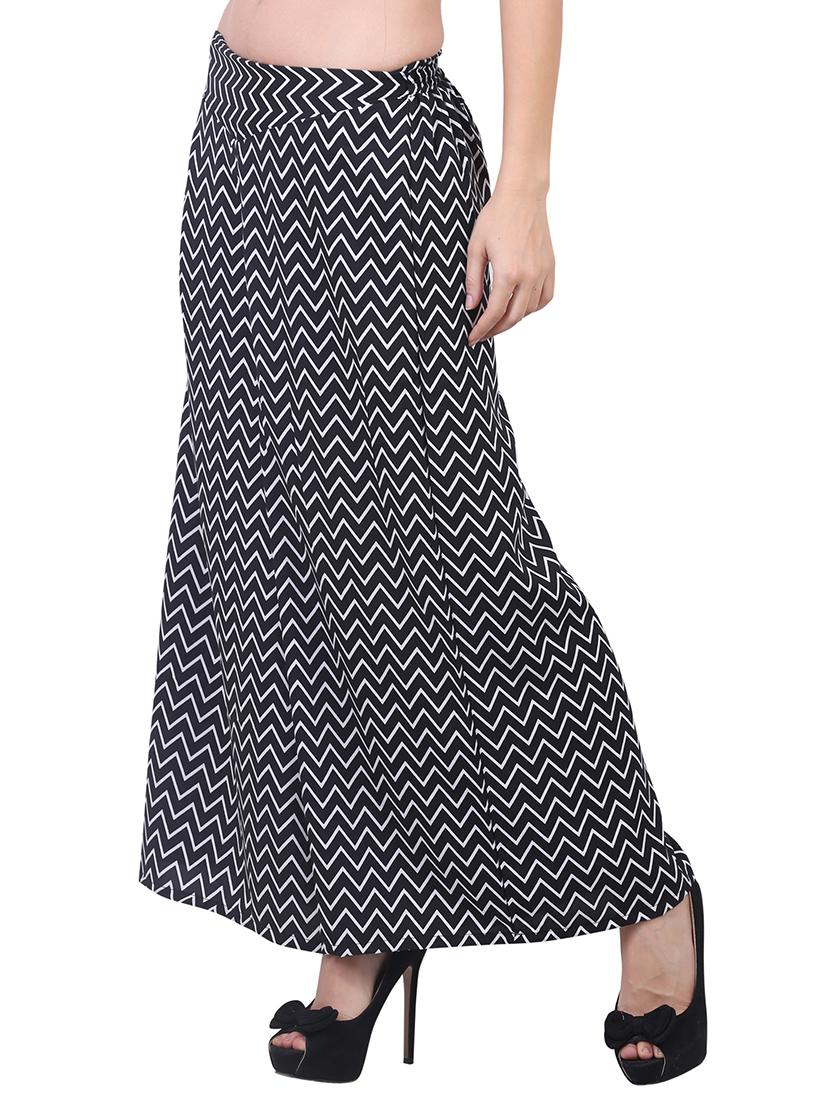 chevron print flared palazzo - 15796320 - Zoom Image - 2