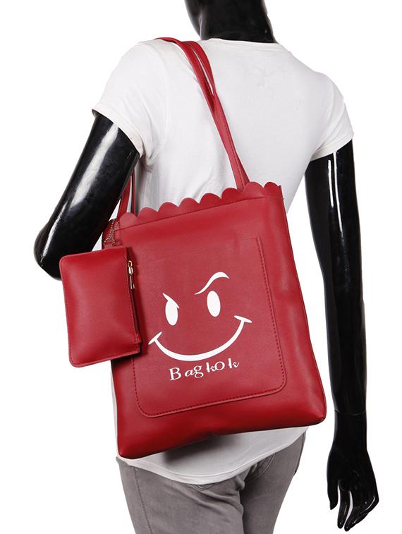 red leatherette (pu) regular tote - 15796398 - Zoom Image - 5
