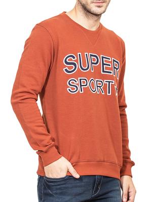 brown hoisery chest print sweatshirt - 15797195 - Standard Image - 2