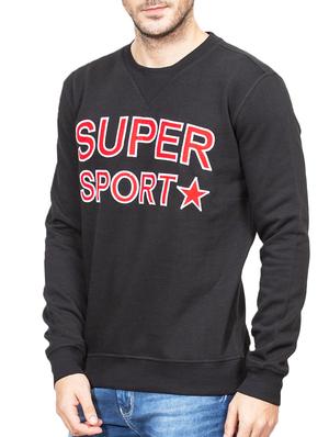 black hoisery chest print sweatshirt - 15797204 - Standard Image - 2
