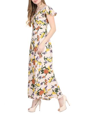 ruffled sleeved floral maxi dress - 15797215 - Standard Image - 2