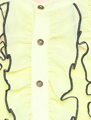 Ruffled contrast top-stitching detail top - 15797252 - Standard Image - 5