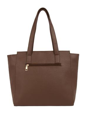 brown leatherette (pu) regular handbag - 15797825 - Standard Image - 2