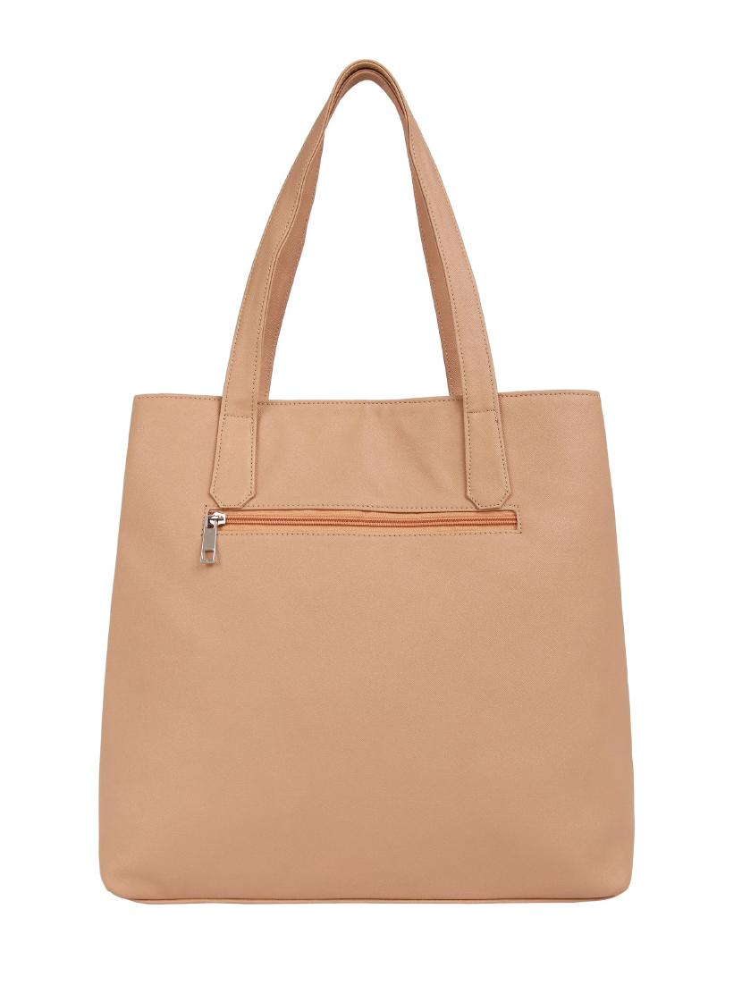 beige leatherette (pu) regular handbag - 15797846 - Zoom Image - 2