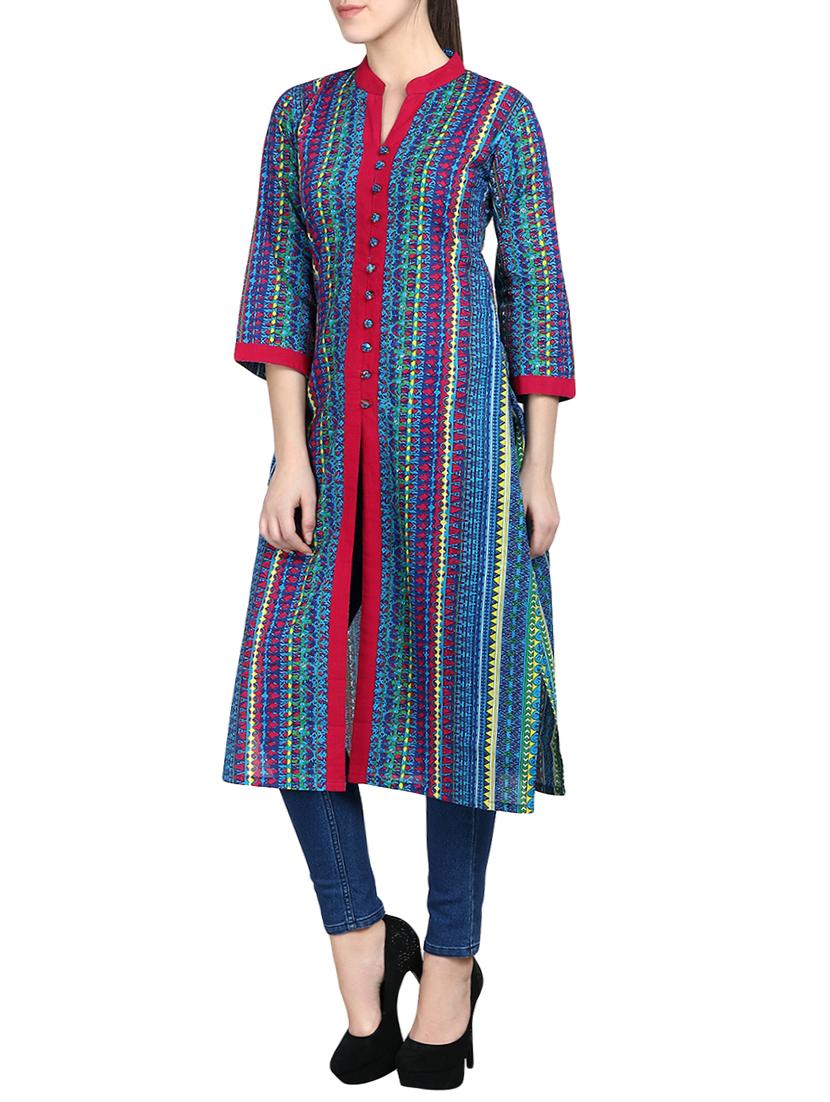 Printed straight kurta - 15798318 - Zoom Image - 2