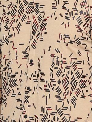 beige printed casual shirt - 15798384 - Standard Image - 5