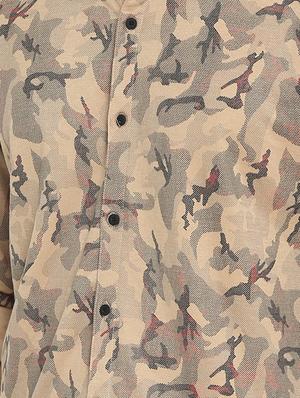 beige printed casual shirt - 15798387 - Standard Image - 5