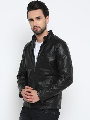 black leather biker jacket - 15798431 - Standard Image - 2