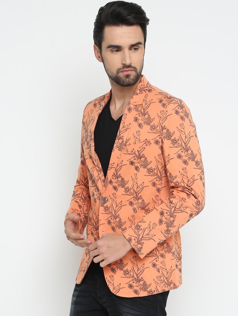 orange cotton casual blazer - 15798473 - Zoom Image - 2