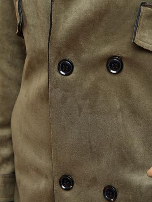 double breasted zipper detail overcoat - 15800290 - Standard Image - 5