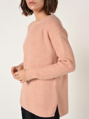 raglan sleeved side slit pullover - 15800323 - Standard Image - 5