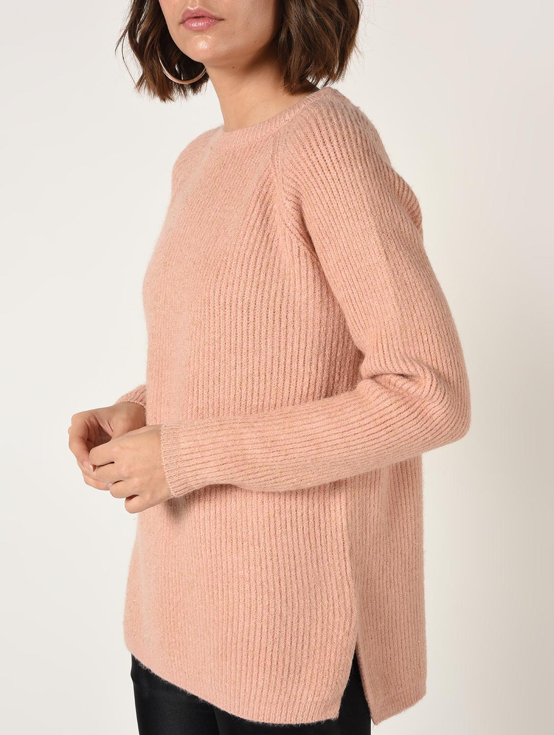 raglan sleeved side slit pullover - 15800323 - Zoom Image - 5