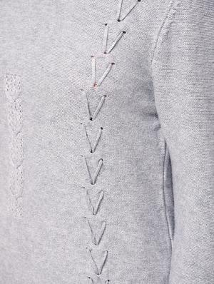 lace up detail ribbed edge top - 15800325 - Standard Image - 5