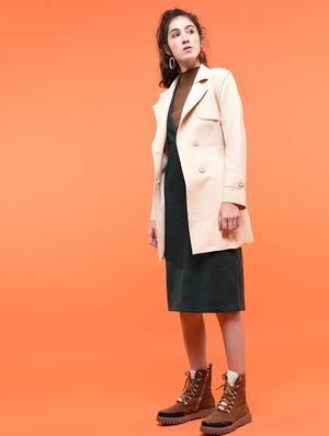 tie up waist double breasted overcoat - 15800329 - Standard Image - 2