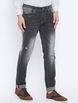 black heavy washed ripped denim jeans - 15800368 - Standard Image - 2