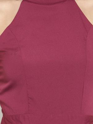 cut out back pleated dress - 15800857 - Standard Image - 5