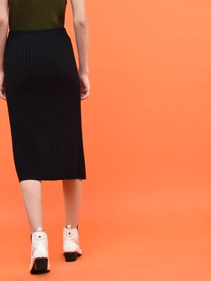 embellished front slit skirt - 15801655 - Standard Image - 2