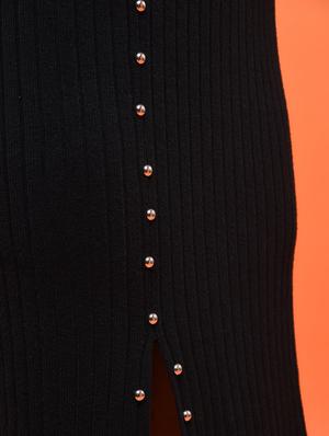 embellished front slit skirt - 15801655 - Standard Image - 5