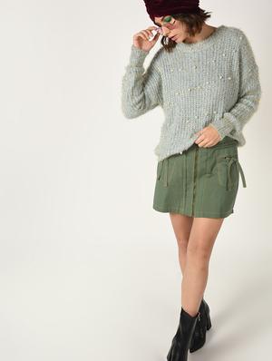 pearl embellished dropped shoulder pullover - 15801857 - Standard Image - 2