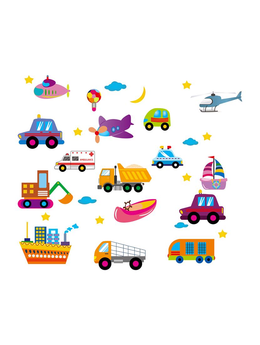 Sehaz Artworks Cartoon-cars Multicolor Wall Sticker - 15802857 - Zoom Image - 2