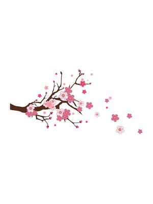 Sehaz Artworks Sakura-flowers Multicolor Wall Sticker - 15802864 - Standard Image - 2