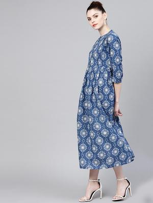 Pleated button detail maxi dress - 15803580 - Standard Image - 2