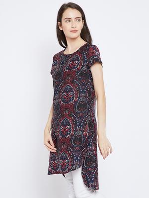 digital printed high-low kurti - 15803761 - Standard Image - 2