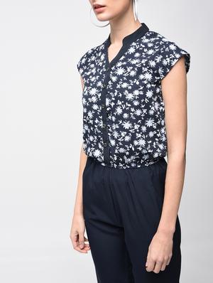 button detail floral jumpsuit - 15803784 - Standard Image - 5