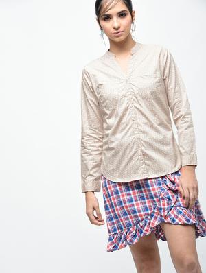 pocket patch curved hem shirt - 15804533 - Standard Image - 2