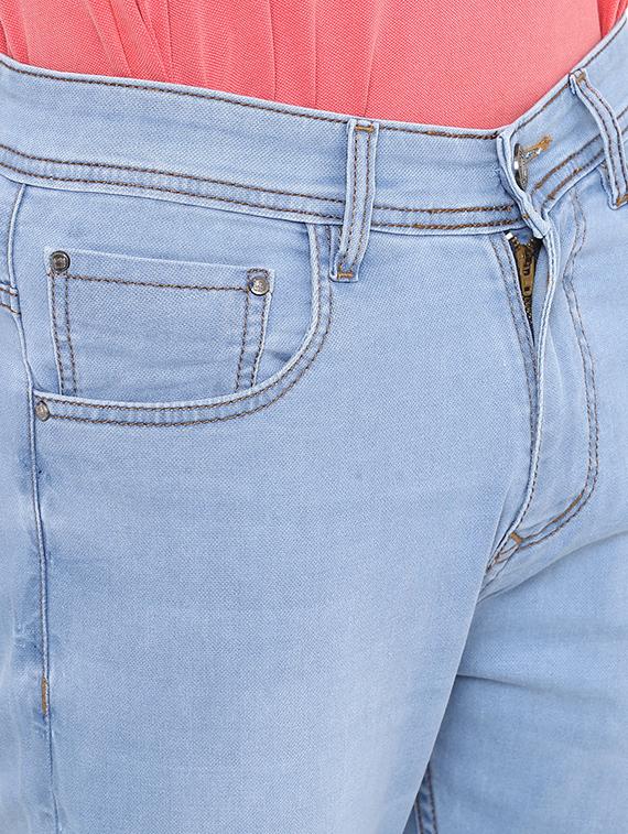 blue cotton washed jeans - 15804848 - Zoom Image - 5