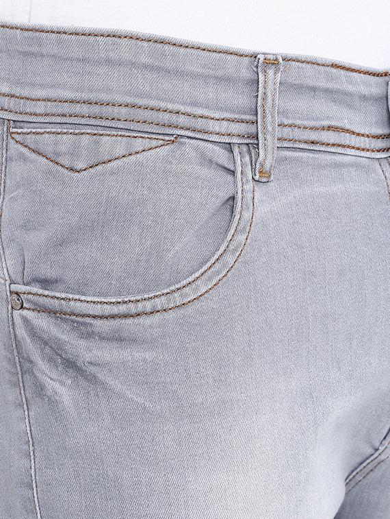 grey cotton washed jeans - 15804851 - Zoom Image - 5