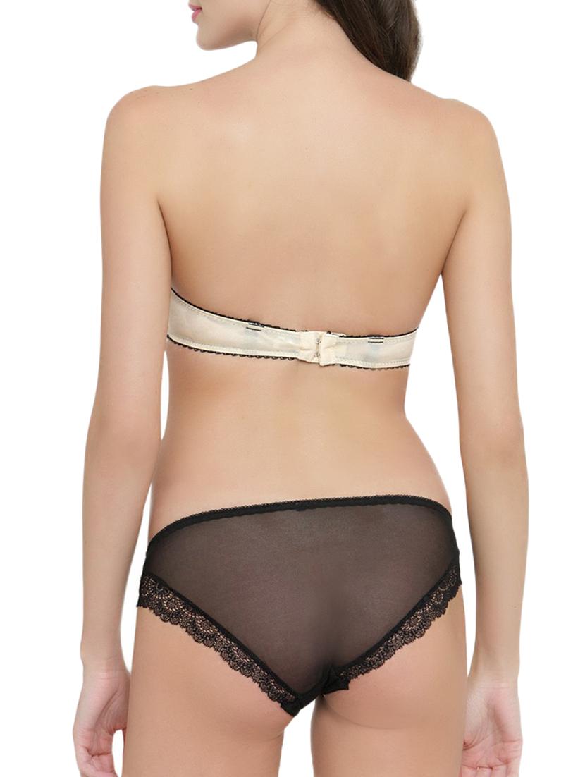 lace detail tube bra & panty set - 15806355 - Zoom Image - 2