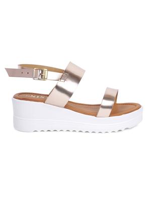 pink back strap wedges - 15806708 - Standard Image - 2