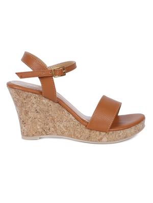 tan back strap wedges - 15806730 - Standard Image - 2